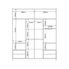 Guarda-roupas Solteiro 2 Portas Deslizantes 4 Gavetas Caribe