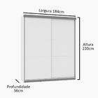 Guarda-roupas Solteiro 2 Portas Deslizantes 4 Gavetas Caribe