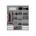 Guarda-roupas Solteiro 2 Portas Deslizantes 4 Gavetas Caribe