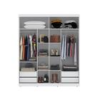 Guarda-roupas Solteiro 2 Portas Deslizantes 4 Gavetas Caribe