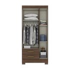 Guarda Roupas Solteiro 3 Portas 2 Gavetas Brizz Castanho Hp