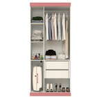 Guarda Roupas Solteiro 3 Portas 2 Gavetas Flex Lana Acp