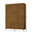 Guarda Roupas Solteiro 3 Portas 3 Gavetas E Pés Flexcolor 200