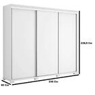 Guarda Roupas Solteiro 3 Portas Mdf Mustang