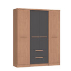 Guarda Roupas Solteiro 4 Portas 2 Gavetas Aspen Móveis Castro