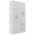 Guarda Roupas Solteiro 4 Portas 2 Gavetas Conde Branco