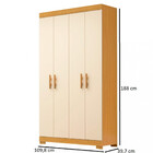 Guarda Roupas Solteiro 4 Portas 2 Gavetas Lana Acp