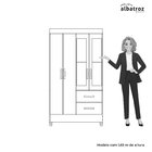 Guarda Roupas Solteiro 4 Portas 2 Gavetas Mobi Branco Fosco