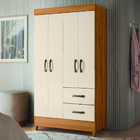 Guarda Roupas Solteiro 4 Portas 2 Gavetas Mobi Carvalho / Off