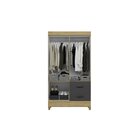 Guarda Roupas Solteiro 4 Portas 2 Gavetas Mobi Nature/titanium