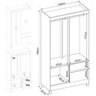 Guarda-roupas Solteiro 4 Portas 2 Gavetas Multimóveis Cr35187