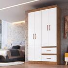 Guarda-roupas Solteiro 4 Portas E 2 Gavetas Multimóveis Cr352