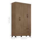 Guarda Roupas Solteiro 4 Portas Sandovalina Carvalho Oak