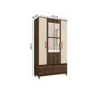 Guarda-roupas Solteiro Ametista 4 Portas - Cedro