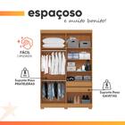 Guarda Roupas Solteiro Com 4 Portas 2 Gavetas Creta Madeirado