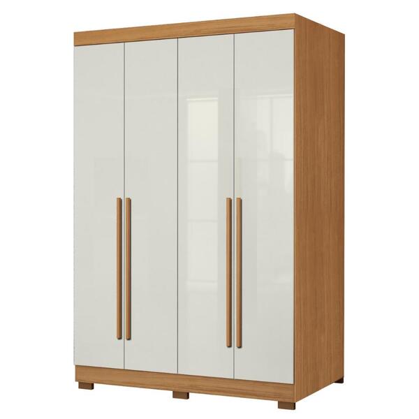 Guarda Roupas Solteiro Com 4 Portas 2 Gavetas Creta Madeirado