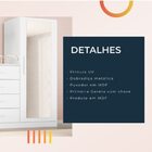 Guarda Roupas Solteiro Com Cômoda E Espelho Belize Branco