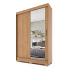 Guarda Roupas Solteiro Com Espelho 2 Portas De Correr 2 Gavet