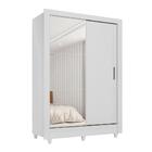 Guarda Roupas Solteiro Com Espelho 2 Portas De Correr 2 Gavet