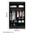 Guarda Roupas Solteiro Com Espelho 2 Portas De Correr Ipanema