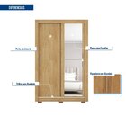 Guarda Roupas Solteiro Com Espelho 2 Portas E Pés Quito Espre