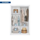 Guarda Roupas Solteiro Com Espelho 2 Portas Quito Espresso Mó