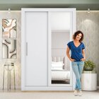 Guarda Roupas Solteiro Com Espelho 2 Portas Quito Espresso Mó