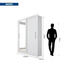 Guarda Roupas Solteiro Com Espelho 2 Portas Quito Espresso Mó