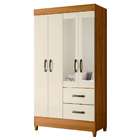 Guarda Roupas Solteiro Com Espelho 4 Portas 2 Gavetas Mobi Ca