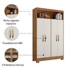 Guarda Roupas Solteiro Com Nicho 1,10m 4 Portas Bruna Nt 4030