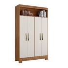 Guarda Roupas Solteiro Com Nicho 1,10m 4 Portas Bruna Nt 4030