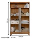 Guarda Roupas Solteiro Com Nicho 1,10m 4 Portas Bruna Nt 4030