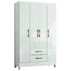 Guarda Roupas Solteiro Infantil 4 Portas 2 Gavetas Paraty Bra