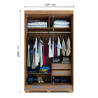 Guarda Roupas Solteiro Leblon Com Espelho 2 Portas De Correr