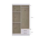 Guarda Roupas Solteiro Treviso 4 Portas 2 Gavetas Doripel