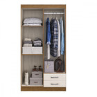 Guarda Roupas Solteiro Treviso 4 Portas 2 Gavetas Doripel