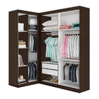 Guarda Roupas Star Modulado Closet De Canto 6 Portas 2 Gaveta