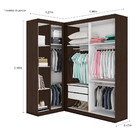 Guarda Roupas Star Modulado Closet De Canto 6 Portas 2 Gaveta