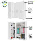 Guarda Roupas Star Modulado Closet De Canto 6 Portas 2 Gaveta