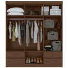 Guarda-roupas Zeus 6 Portas C/esp E C/pes Pvc Imbuia Clean