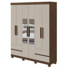 Guarda-roupas Zeus 6 Portas C/esp E C/pes Pvc Imbuia Clean/of