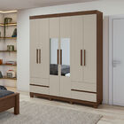 Guarda-roupas Zeus 6 Portas C/esp E C/pes Pvc Imbuia Clean/of
