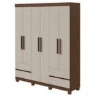 Guarda-roupas Zeus 6 Portas S/esp E C/pes Pvc Imbuia Clean/of