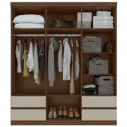 Guarda-roupas Zeus 6 Portas S/esp E C/pes Pvc Imbuia Clean/of