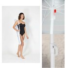 Guarda Sol 1,8m Aço Sombreiro Ipanema Praia Piscina Camping V