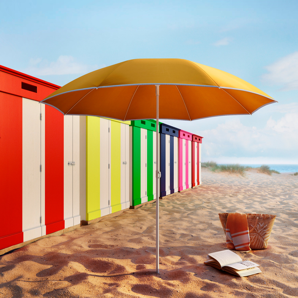 Guarda-Sol 1,9x1,8m Central Aço Amarelo Rema Naterial