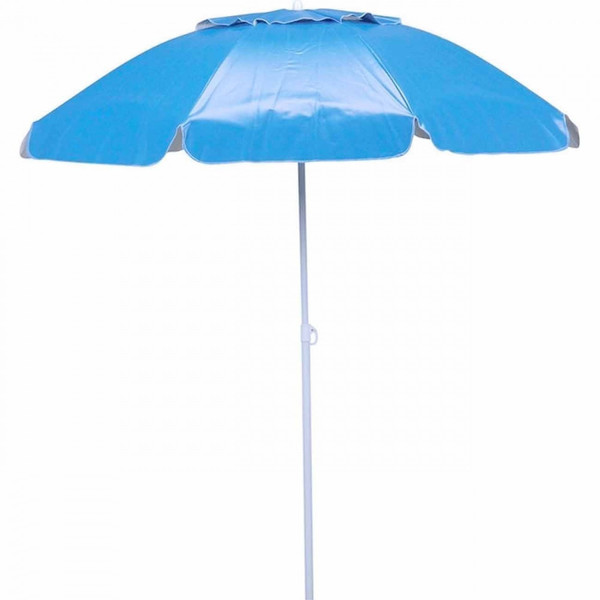 Guarda Sol Azul Claro 1 60m Diametro Haste Em Aluminio 100 Fps Leroy Merlin