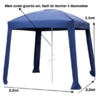 Guarda Sol Cabana Gazebo 2 2x 2 2m Portátil Kala Para Praia
