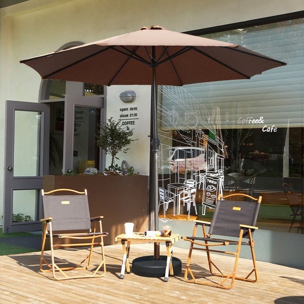 Guarda Sol Noronha Pro 2 70m Diametro C/ Base 22l - Marrom -