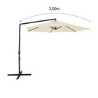 Guarda-sol Ombrelone Lateral Suspenso E Regulável Com Manivel